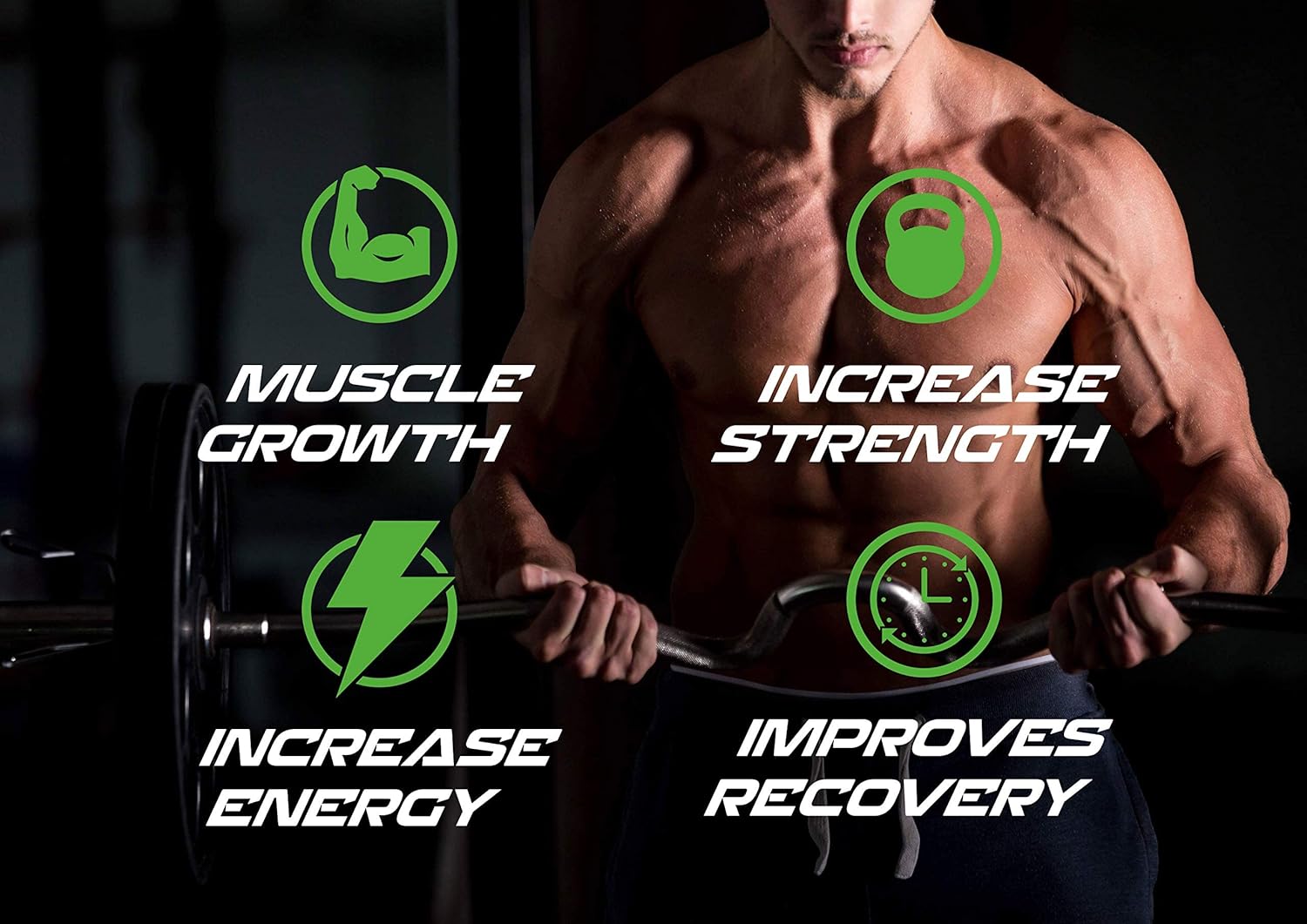 ZMGRO Zinc, Magnesium & Vitamin B6 ZMA 180 Capsules Helps Support Testosterone Promotes