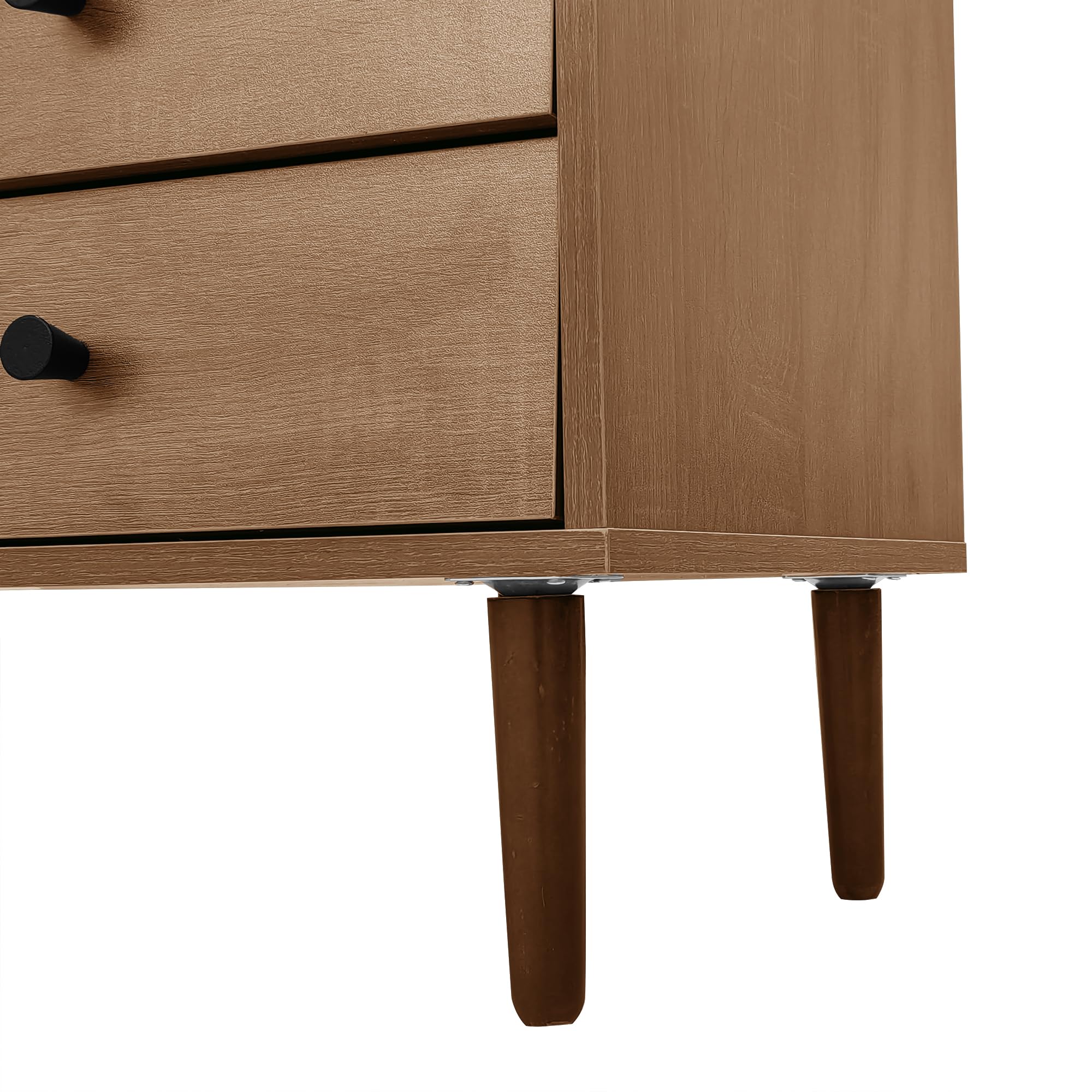 Credenza in stile country con ante in rattan cassettiera ripiani regolabili mobile per soggiorno camera da letto sala da pranzo mobile buffet colore legno