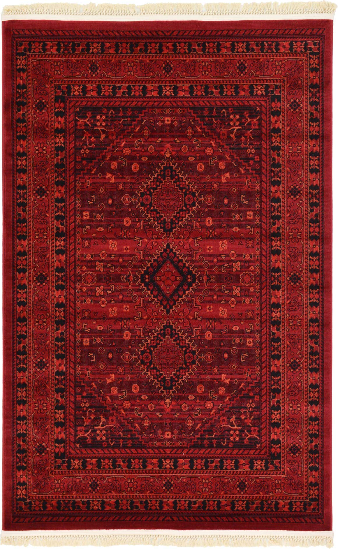 Unique Loom Tekke 4x1 Red/Black