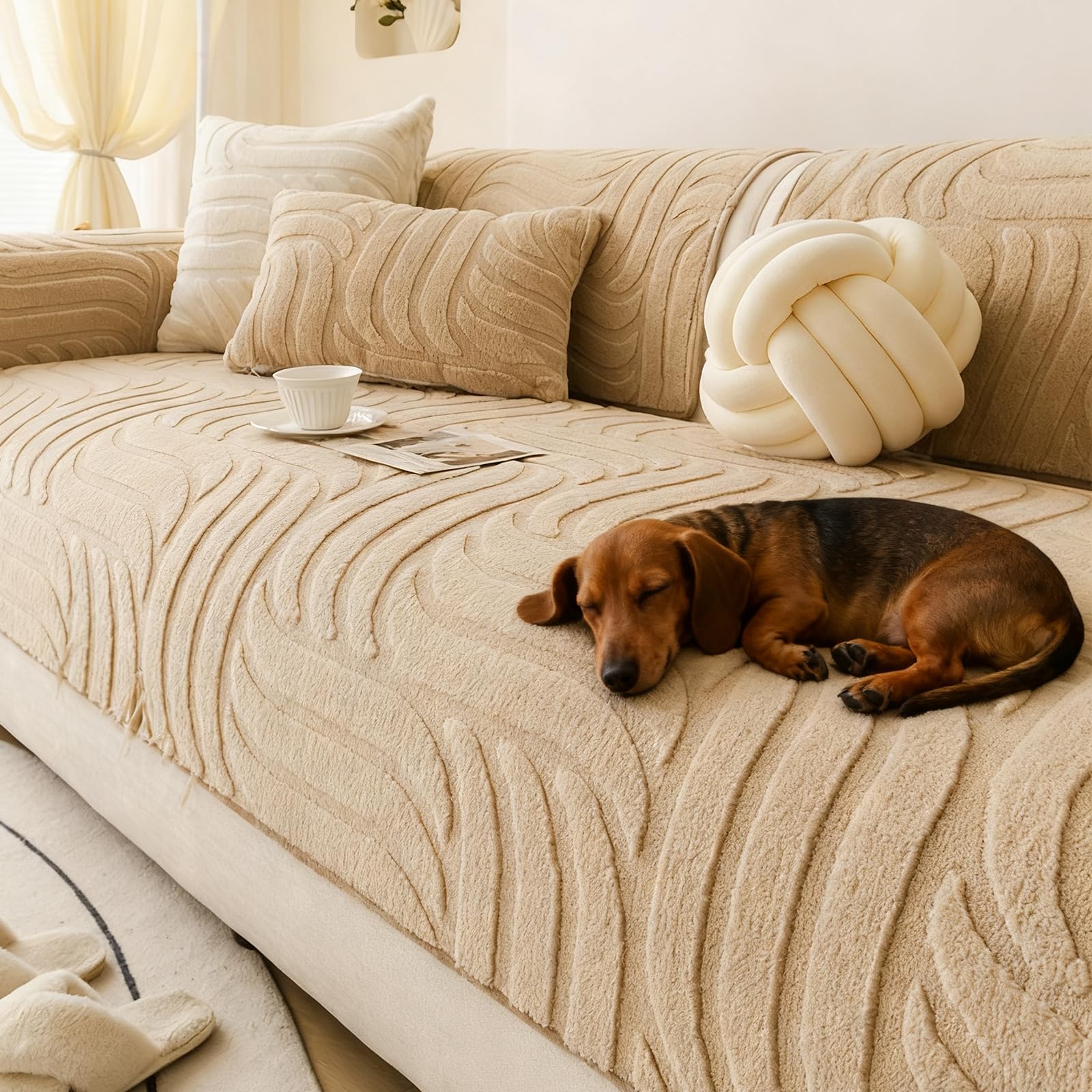 Genérico Funda De Sofá Antideslizante para Mascotas, Moderna Y Gruesa, Lavable, Ultrasuave, para Perros Y Gatos, Ideal para Sofá Cama.