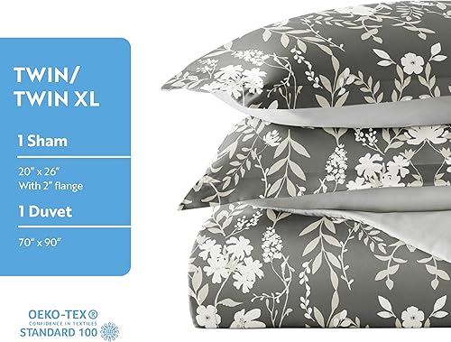 Miniatura 7 de Linen Market - Juego de funda de edredón tamaño King (negro) - Experimenta la comodidad de un hotel con suavidad sin igual, estampados exquisitos y