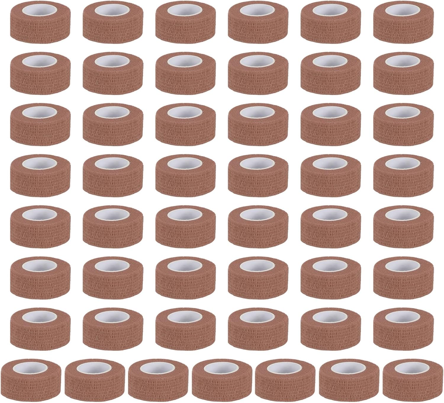 PATIKIL Self Adhesive Bandage Wrap 177" x 1", 50 Pcs Elastic Self Adherent Self Breathable Wrap Tape for Sport Stretch Athletic Wrist Ankle Outdoor Tape, Brown