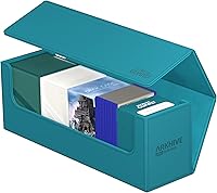 Vista 8 de Ultimate Guard Arkhive 400+, Deck Case for 400 Double-Sleeved TCG Cards, Petrol, Compatible with Boulders, Magnetic Closure & Microfiber Inner Lining