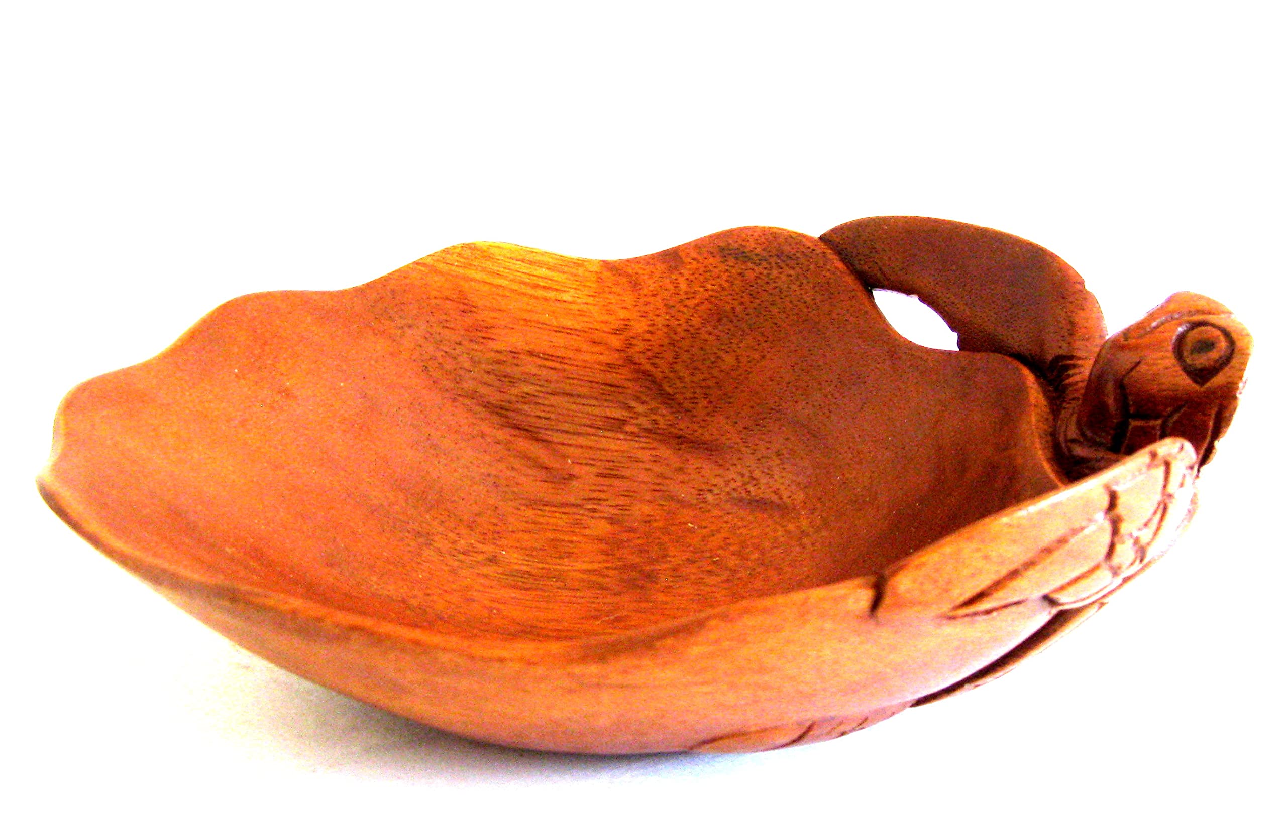 OMA Wooden Turtle Decorative Bowl Centerpiece Hand Crafted Fruit Bowl Serving Bowl Platter Candy Dish Home Decor