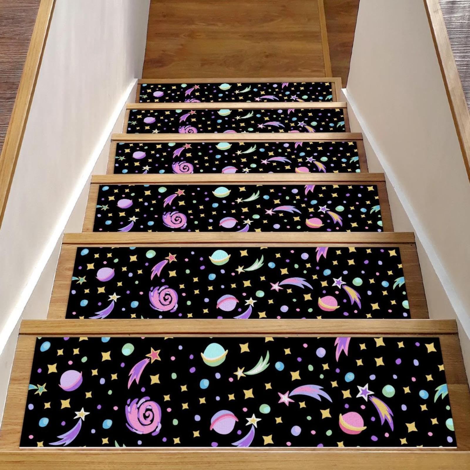Alfombra para escaleras negras pack de 15 piezas de 8x30 pulgadas antideslizantes