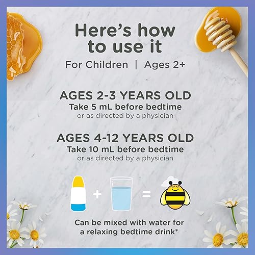 Miniatura 4 de Zarbee's Líquido suave para la hora de acostarse para niños mezcla sin melatonina de miel natural, manzana y manzanilla que ayuda a los niños a