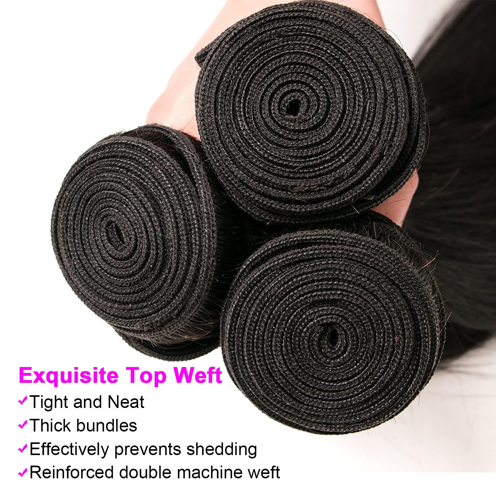 Loose Wave Bundles Human Hair Brazilian Virgin Human Hair 3 Bundles for Black Women 12A Grade Human Hair Weave Bundles 20 20 20 Inch Hair Extensions for Black Women Natural Color