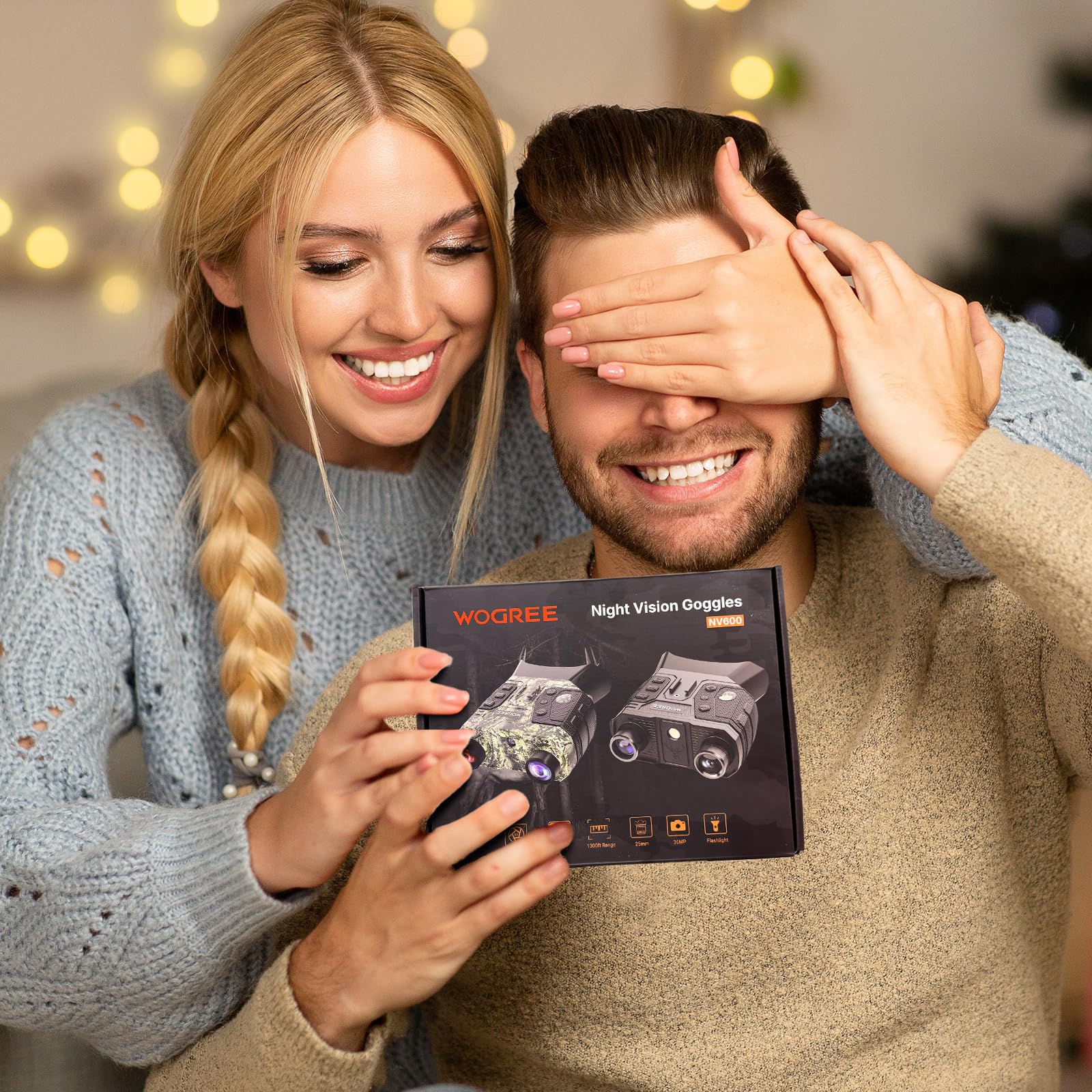 Night Vision Goggles, 4K Night Vision Binoculars for Adults, 36MP, 1300FT Range,8X Digital Zoom, Flashlight & Compass, 5000mAh Battery, Infrared Vision, 32GB Card, for Camping & Security