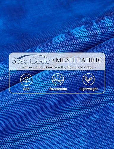 Miniatura 4 de SeSe Code Blusas elegantes de malla para mujer, poncho fluido, camisas casuales elegantes