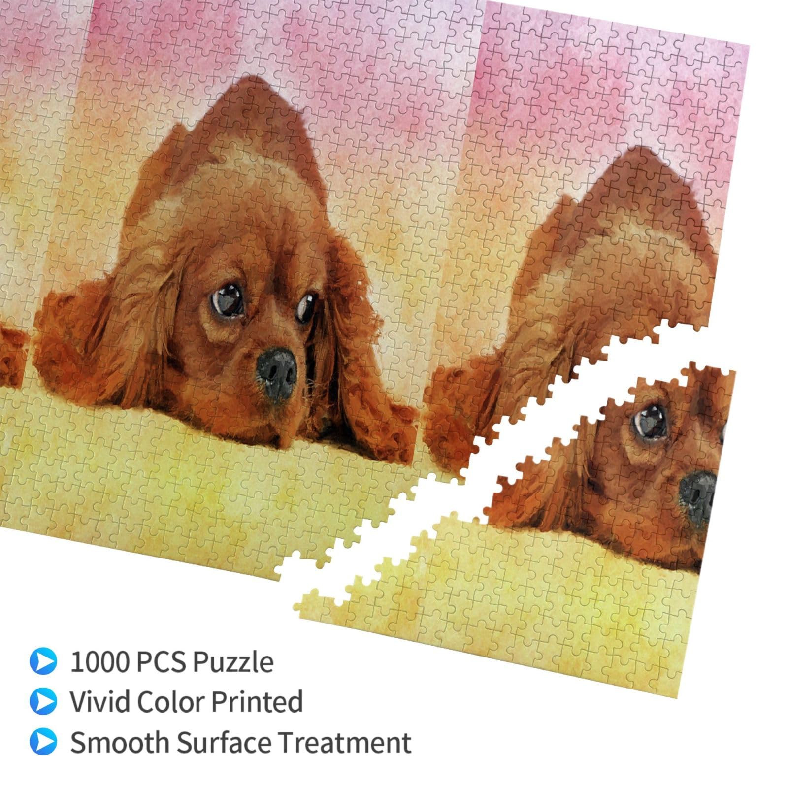 Gioco di puzzle per adulti, puzzle impegnativi, puzzle da 1000 pezzi, Cavalier King Charles Spaniel