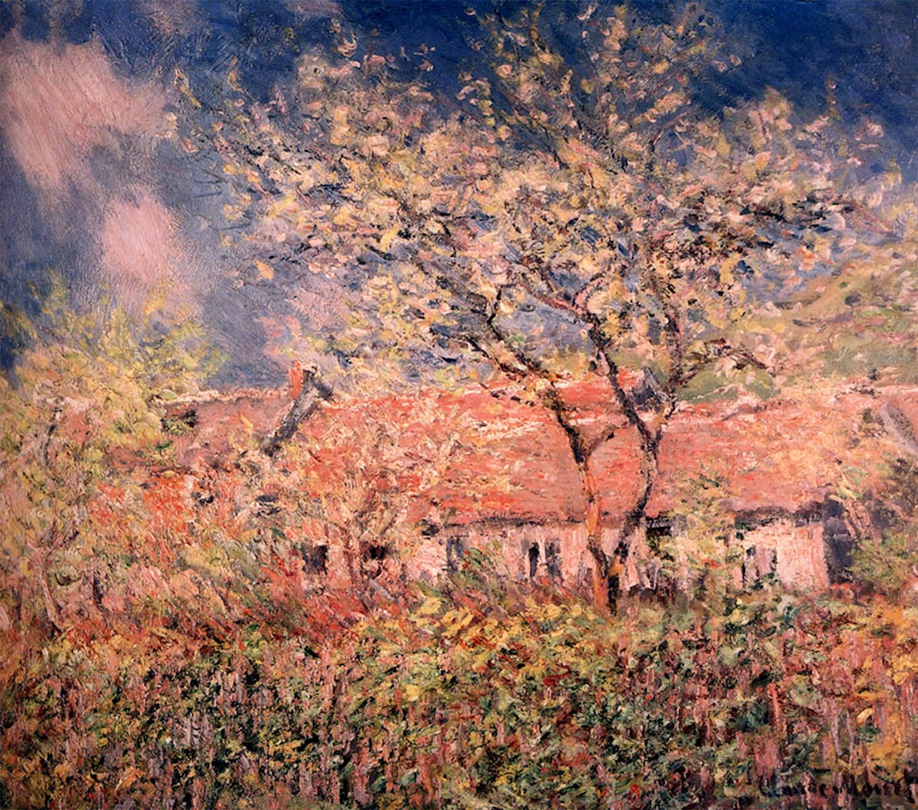 Tableau Le printemps à Giverny Claude Monet impression premium 60x90