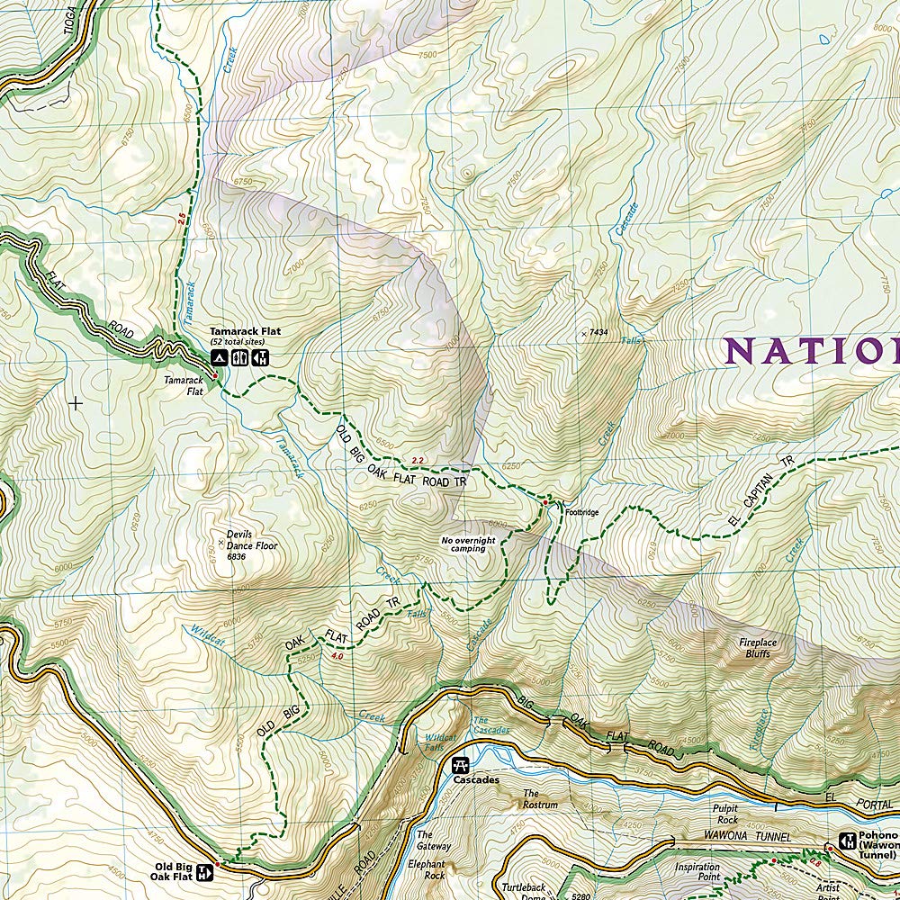 Yosemite Sw, Yosemite Valley & Wawona: Trails Illustrated National Parks Map (National Geographic)