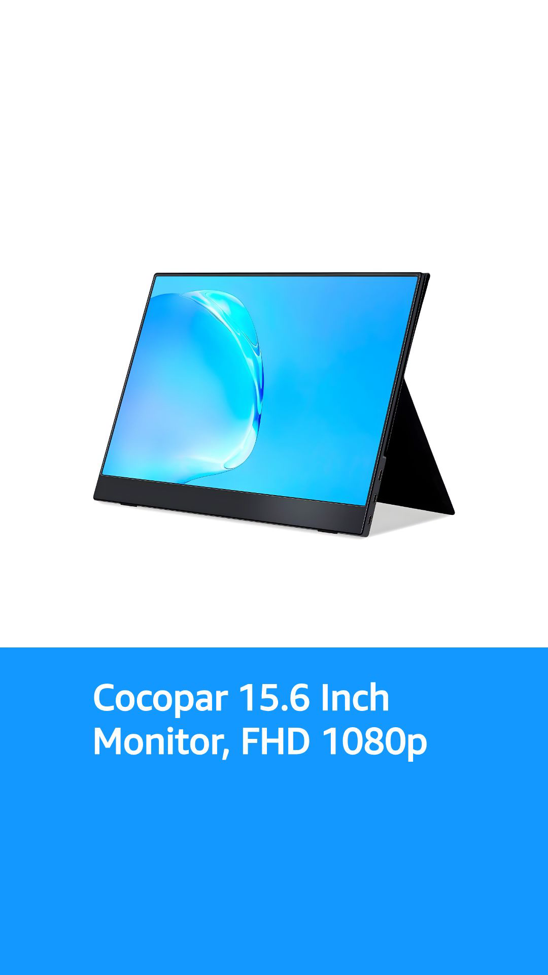 cocopar Portable Monitor 15.6-inch FHD 1080p FHD HDR FreeSync USB