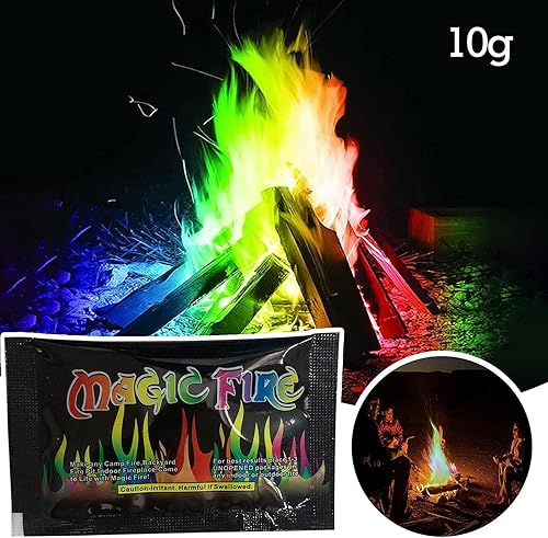 Miniatura 2 de YYDSBBA Coloridas llamas vibrantes para hoguera, fuego mágico, tinte colorido de llama, polvo cambiante de color para fiesta, festival, hoguera,