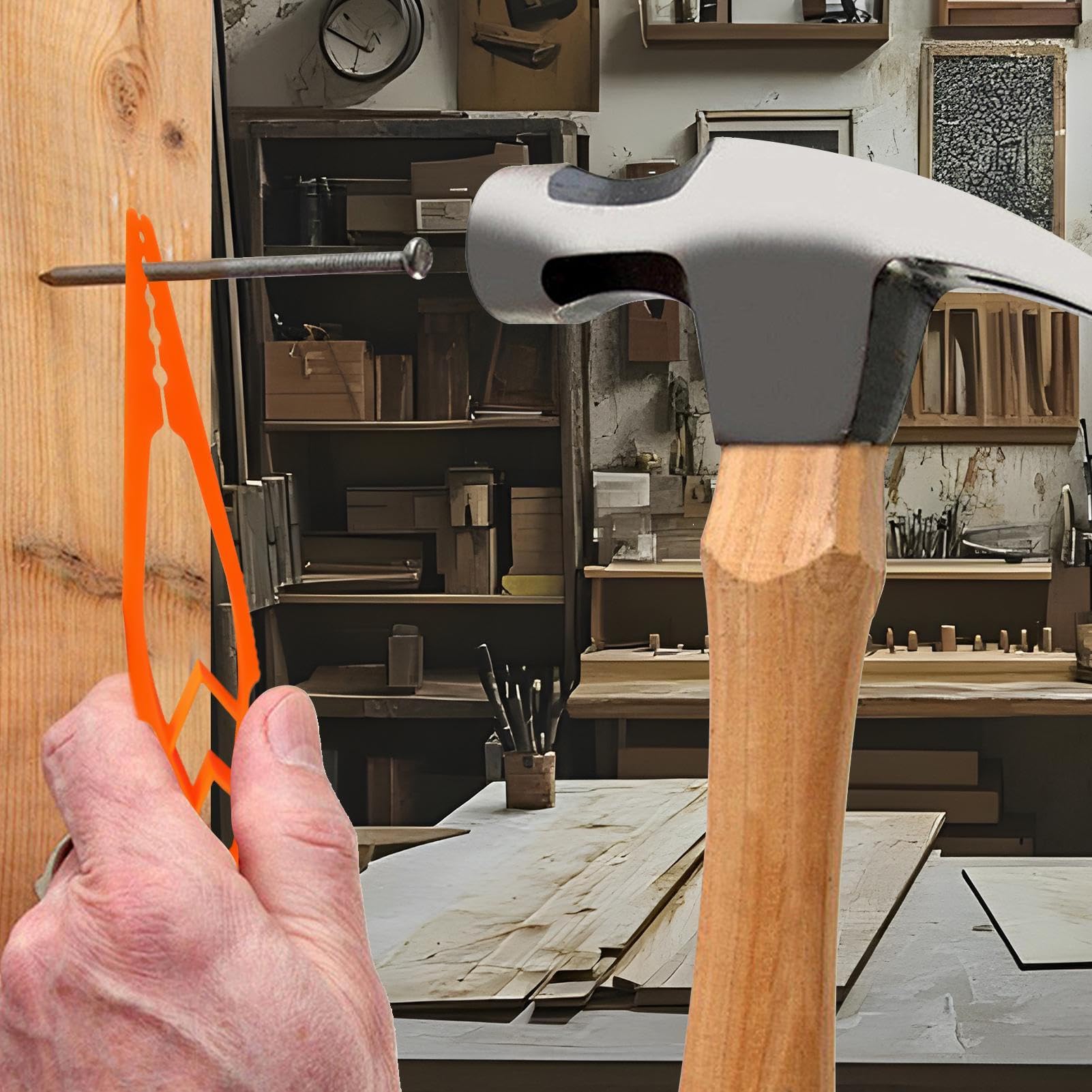 Supporto per chiodi per martellare, protezione per le dita, strumento di fissaggio ergonomico per unghie, pinze per falegnameria, lavorazione del legno, costruzione, riparazione domestica