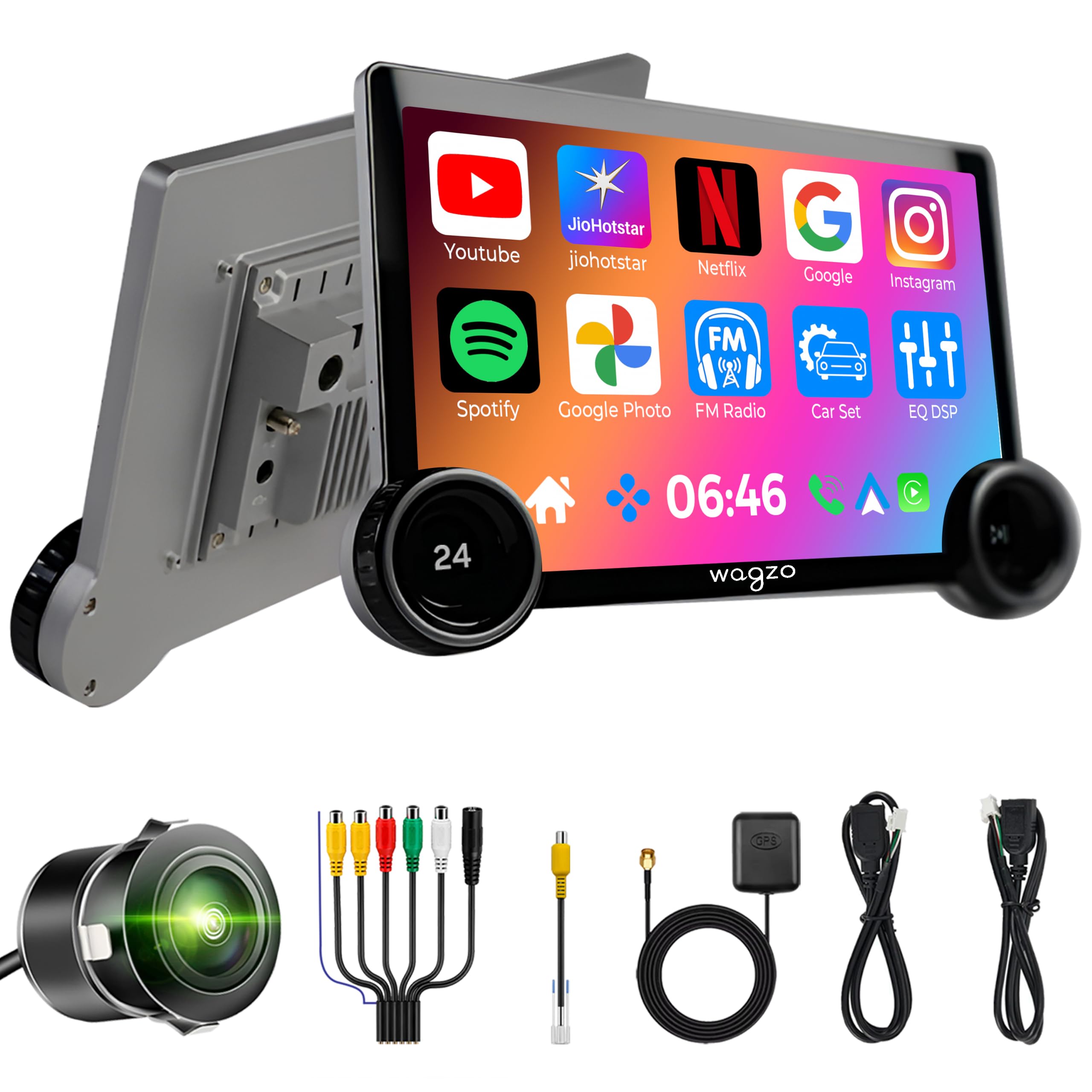 Wagzo Diamond Car Android System Touch Screen 10.1 Inch|TS30|With Fan 