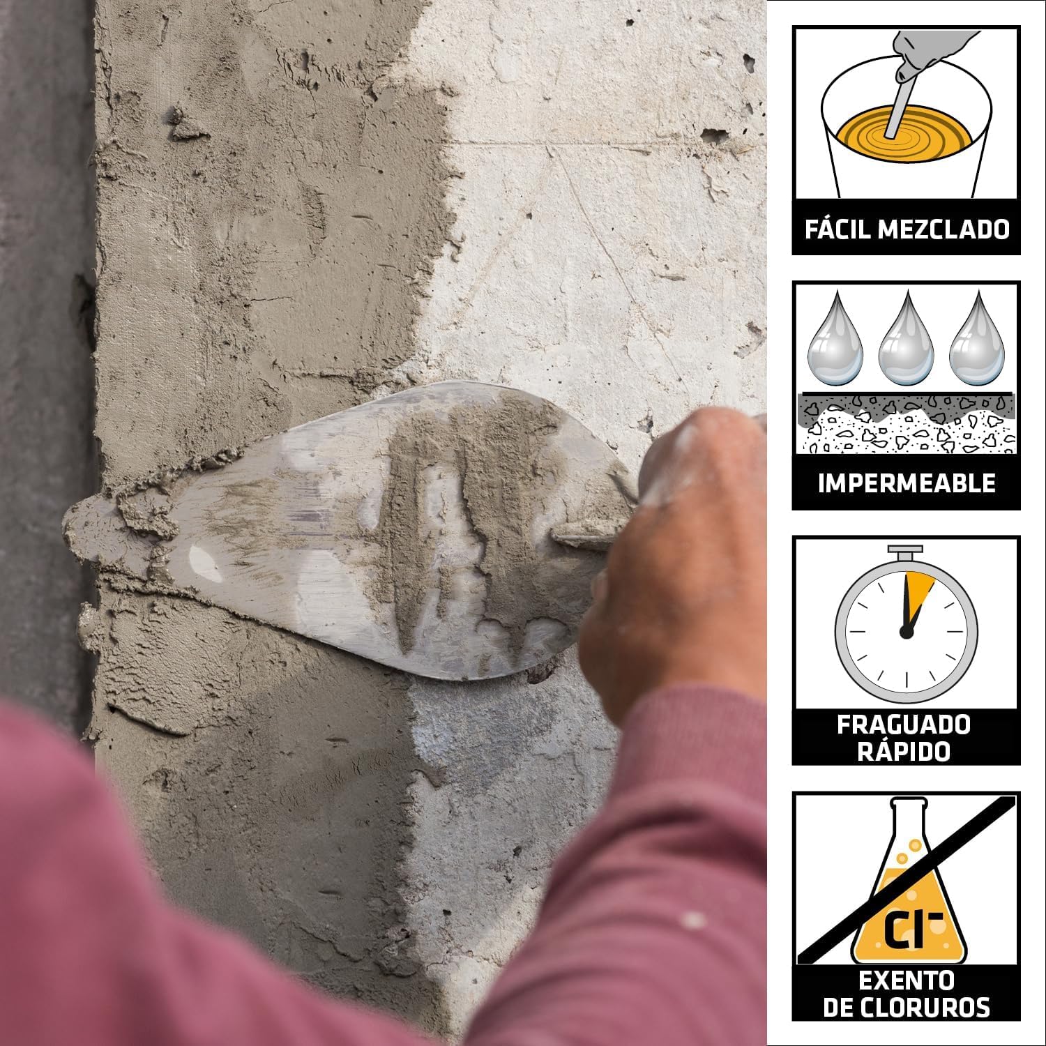 SIKA 4A Mortero Rápido, Fácil Mezclado, Impermeable, para Fijaciones de Marcos y Aditivo Impermeabilizante