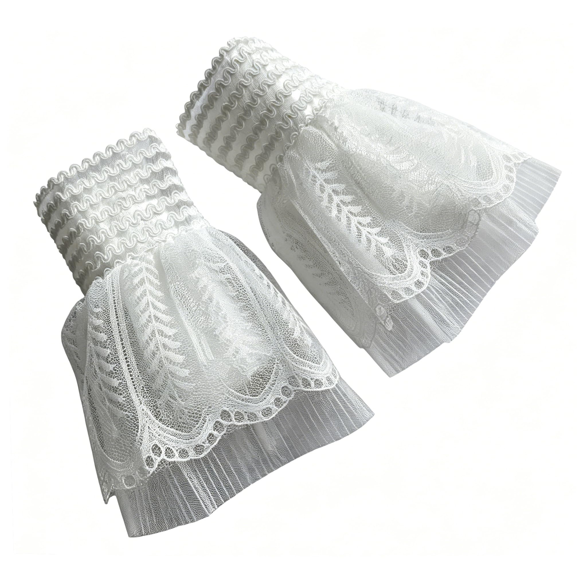 Women’s Detachable Wrist Cuffs Lace Fake Sleeves, False Hand Sleeves Decorative Cuffs for Sweater Blouse Coat Jacket