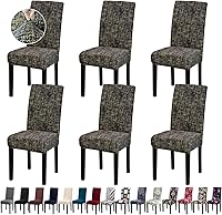 Vista 59 de Fundas de Silla de Navidad, Juego de 4 Fundas Elásticas para Sillas de Comedor, Protectores de Silla para Decoración de Navidad/Decoración del Hogar