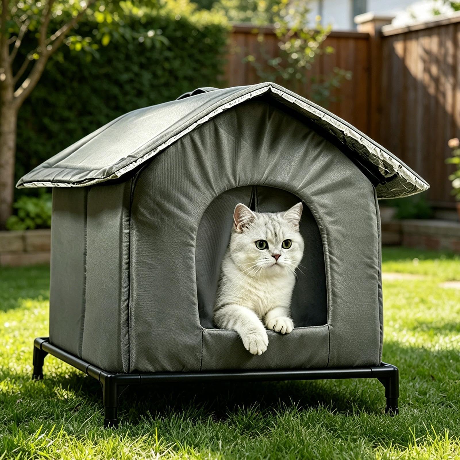 Niche rafraîchissante pour chat | Rafraîchisseur pliable avec packs de glace | Niche extérieure pour animaux de compagnie, pour intérieur et extérieur, maison, balcon, jardin et magasin d'Ani