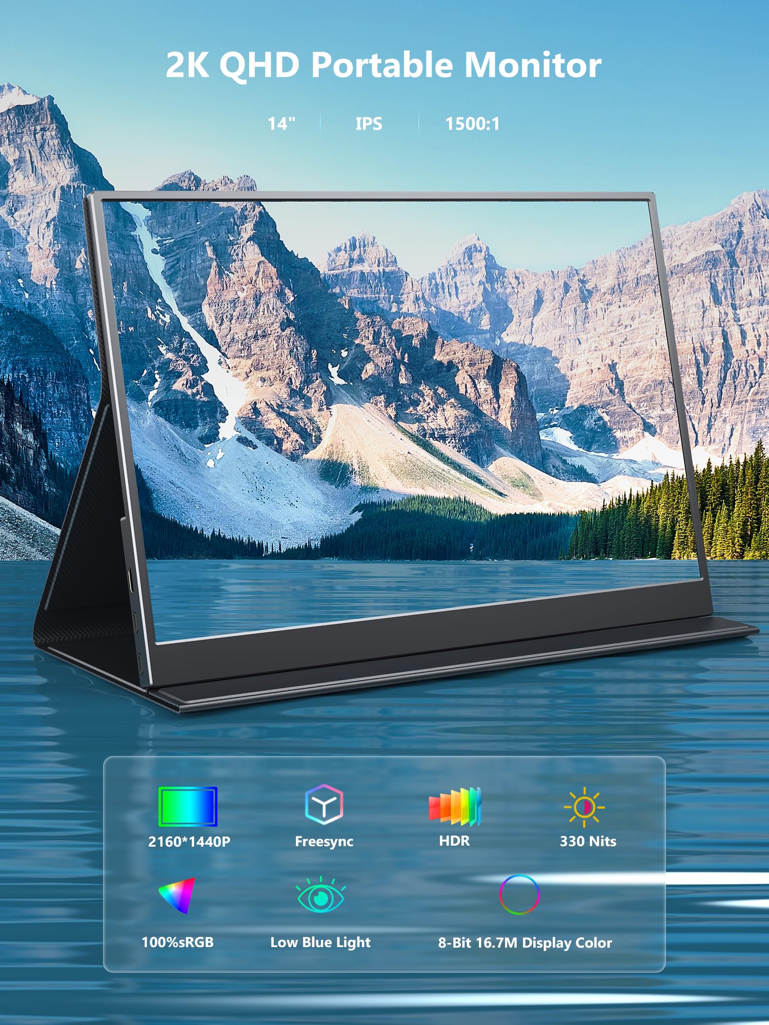 Amazon.co.jp: 2K Portable Gaming Monitor, 14