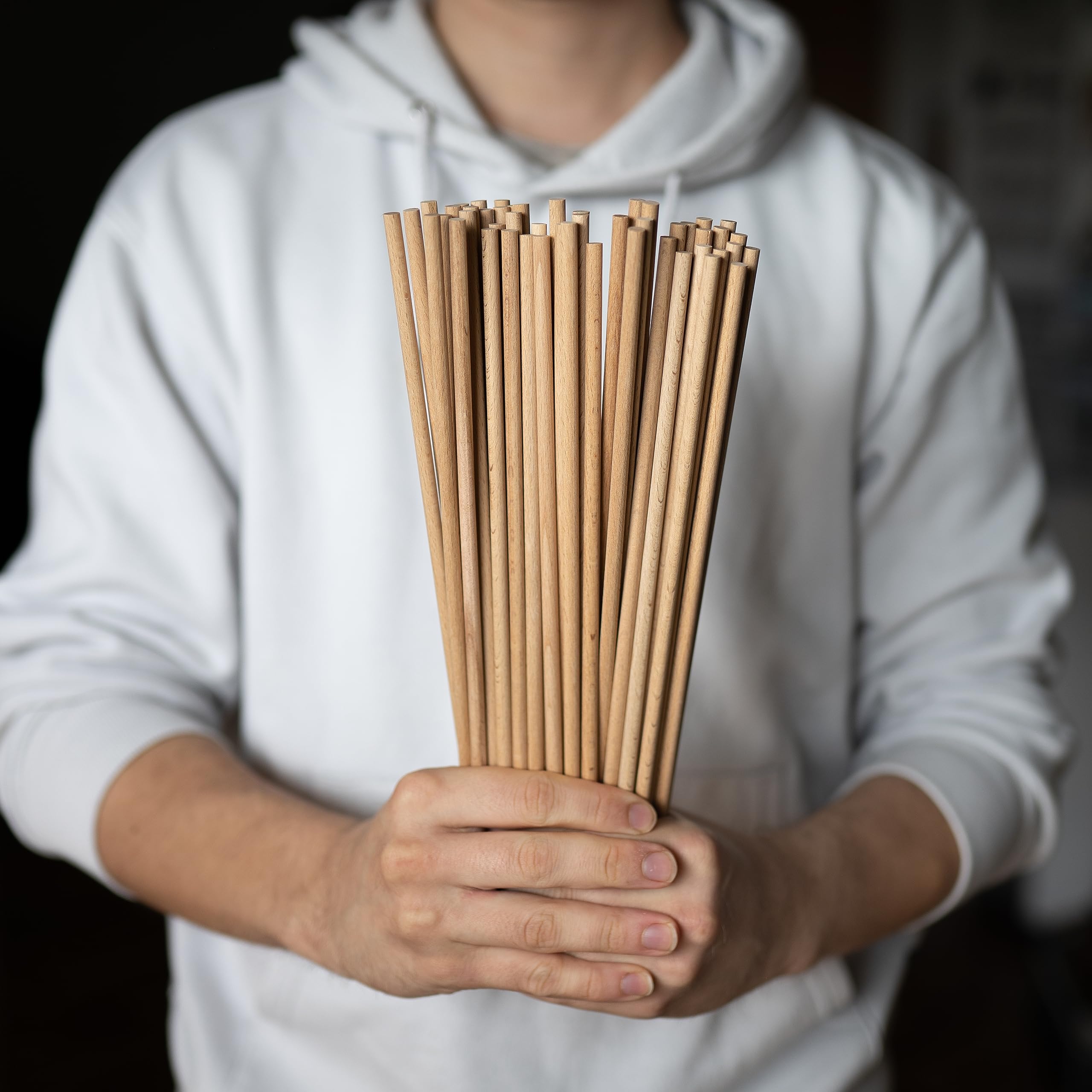 50 Bastoncini Legno Faggio 6x300 Mm - Per Artigianato, Decorazioni E Fai Da Te - Foto 12