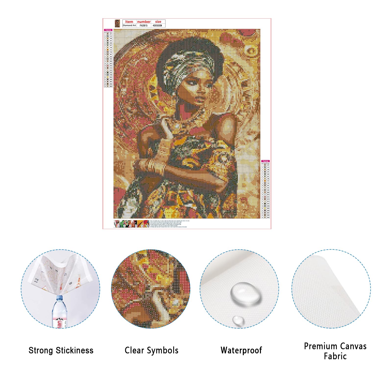 DCIDBEI Diamond Painting Quadrato 40x50 Cm – 5D Fai Da Te Con Strass, Kit Completo Per Adulti