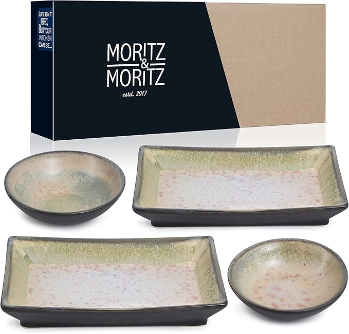Moritz & Moritz 4tlg. Sushi Geschirr Set für 2 Personen Sushi