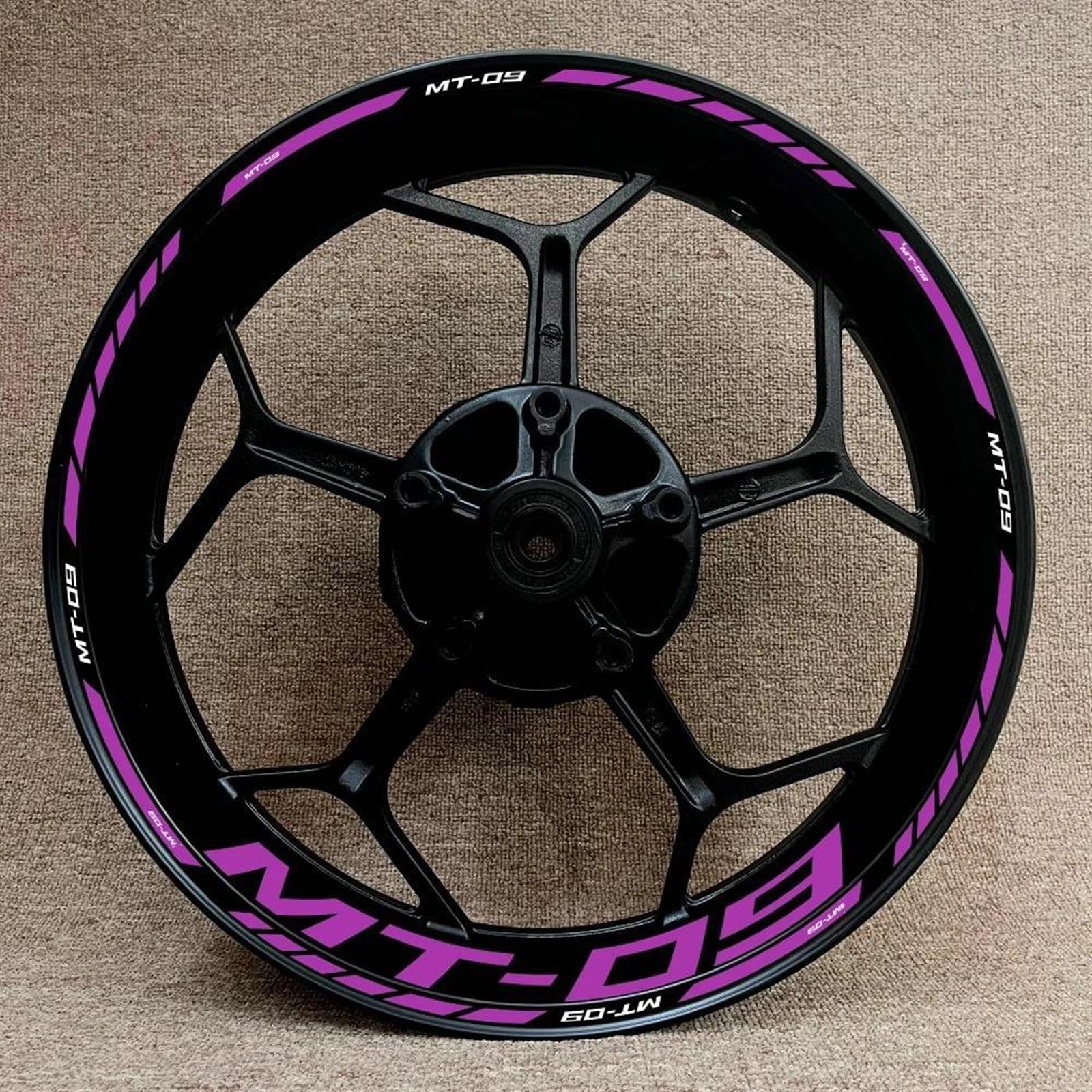 1 Set of Motorcycle Wheel Stickers Stripes Reflective Rim for Mt09 Mt-09 Decals Decorative(Color11)