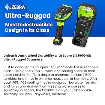 デリデリ Zebra DS3678-ER 1D2D Rugged Barcode Scanner - Barcodes Inc.