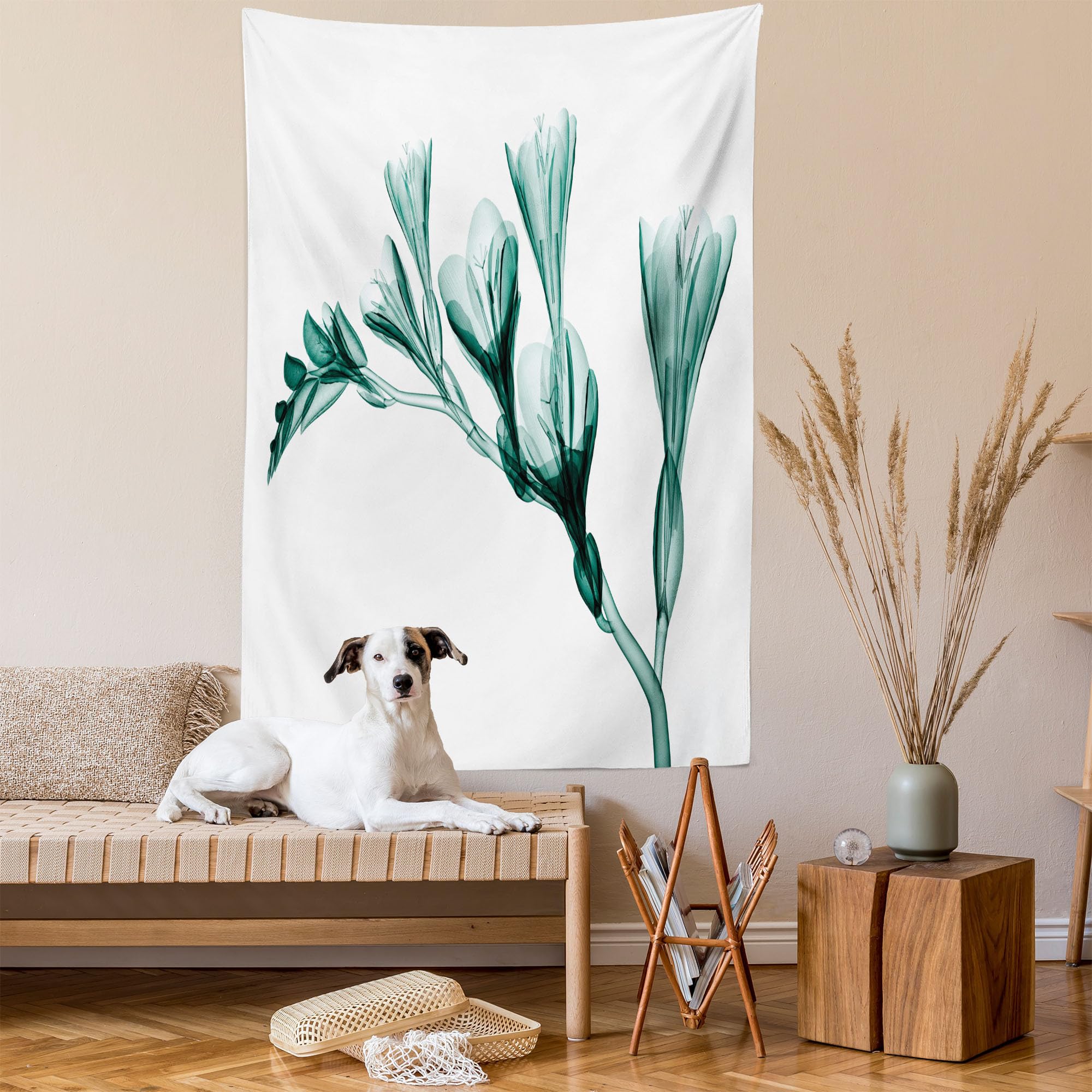 アート タペストリー Amazon | Ambesonne Xray Flower Decorコレクション、X線上の花の