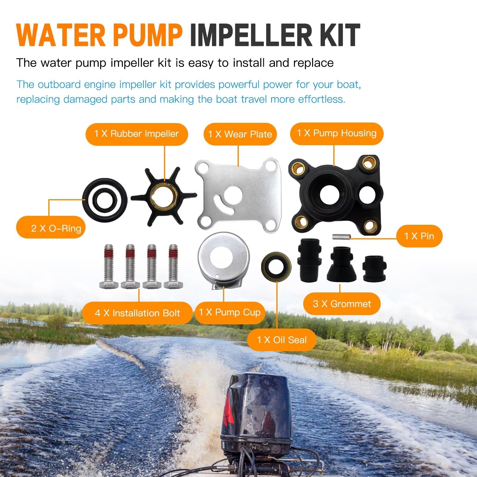 SEI MARINE PRODUCTS- Compatible With Evinrude Johnson Water Pump - Foto 3