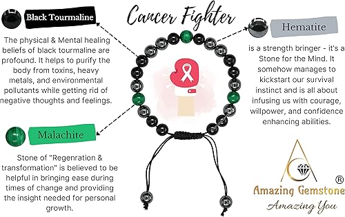Miniatura 66 de Natural Healing Crystal Bracelet for Women - Mens Bracelet Energy Balancing Gemstones Set - Adjustable Stone Bead Bracelet for Men and Women - Anger