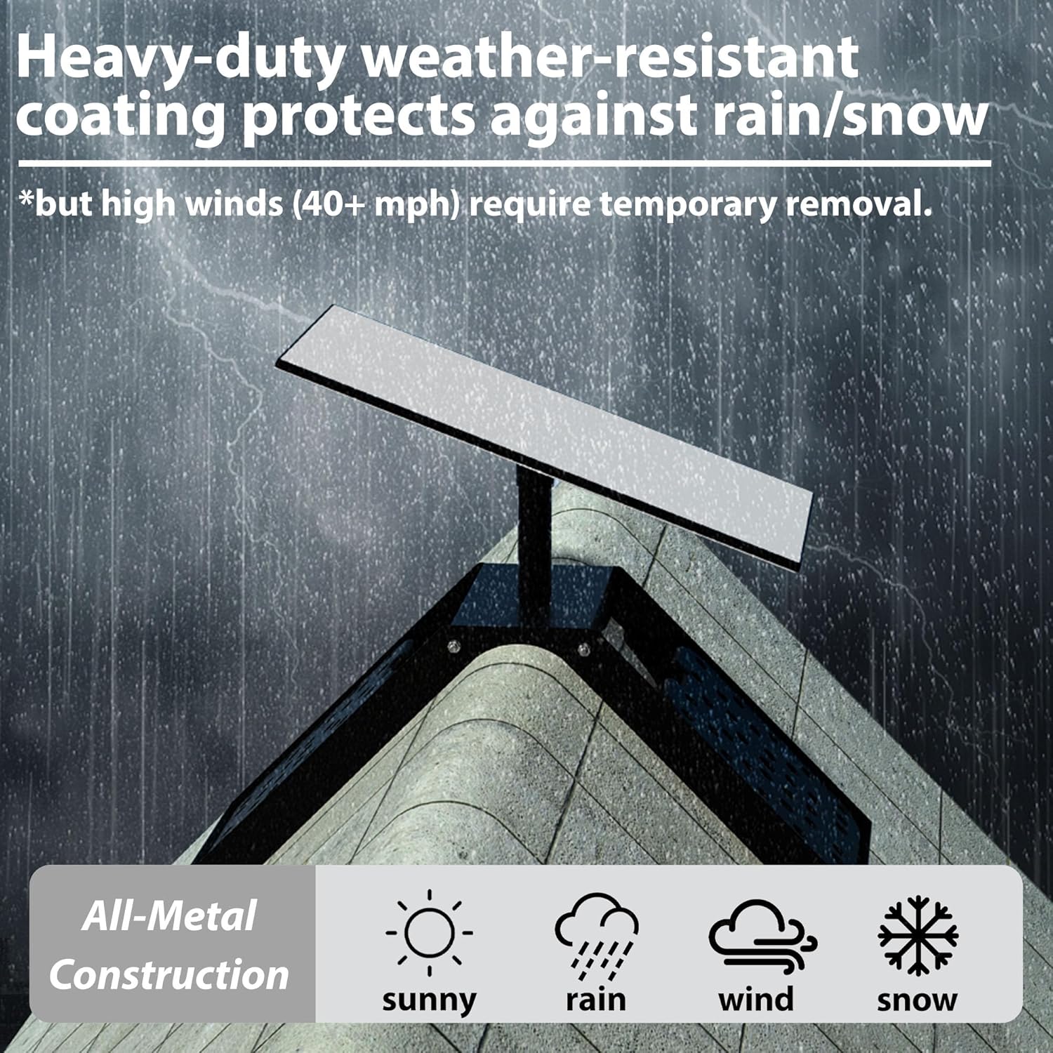No Drill Starlink Roof Mount Gen 3 for Ridge/Flat Roof, Heavy Duty Adjustable Starlink Roof Ridge Mount with 13lbs Counterweight & Pipe Adapter, Weatherproof Easy Installation