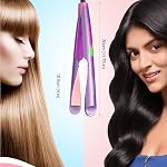 ANGENIL Hair Straightener and Curler 2 in 1 Professional Flat Iron Curling Iron in One Dual Voltage Hair Straightener Iron with Digital LCD Display Adjustable Temp for All Hair Types