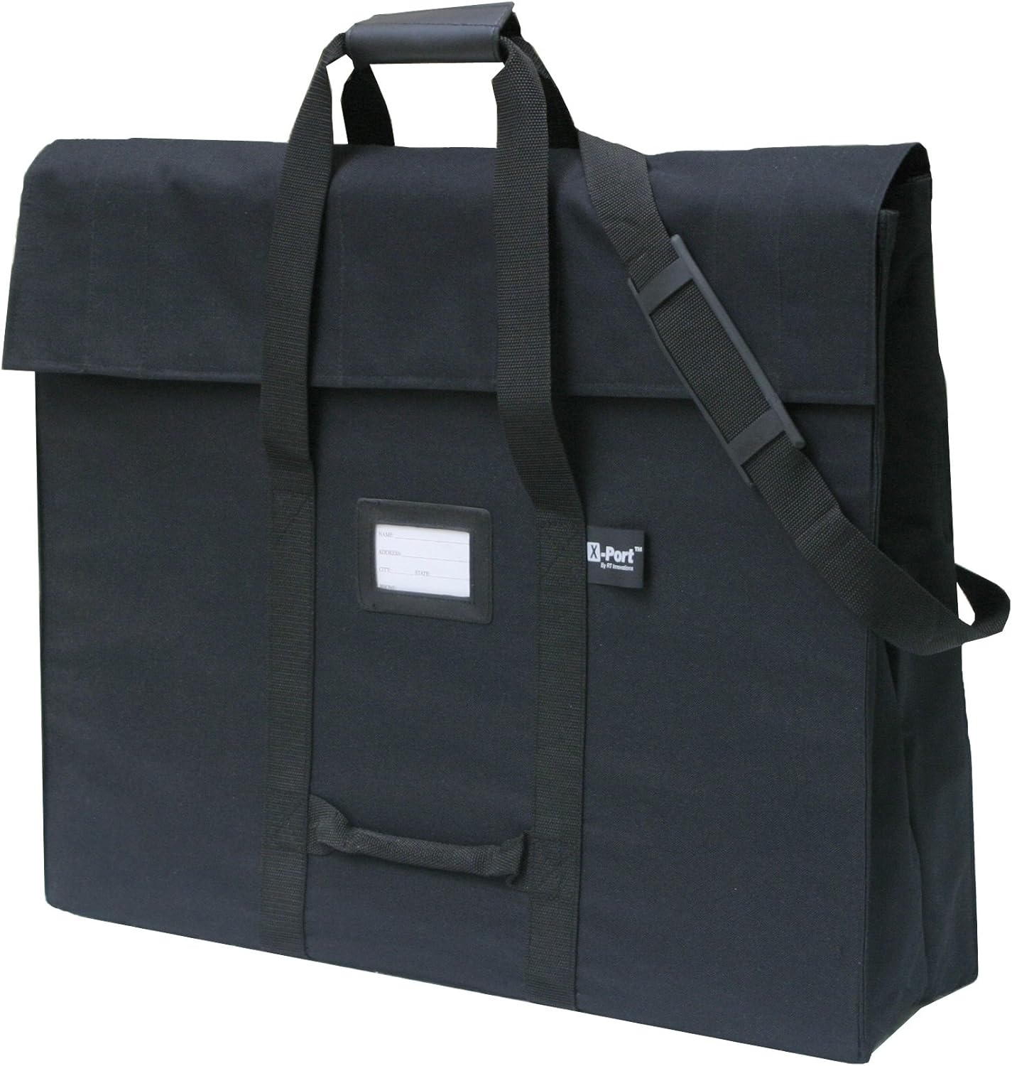 X-Port Professional Expandable Art Portfolio Case (20"x26"x6” expanded) for Artwork, Advertising, Photography, Foam Boards, Flat Screen Monitors & Presentation Displays – Top Loading with Rigid Sides