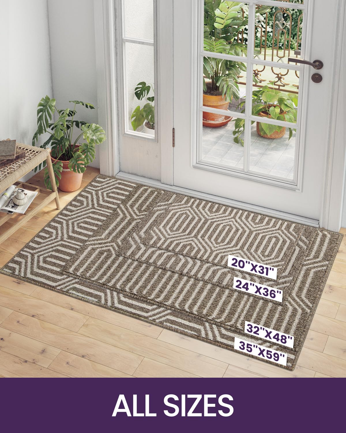 DEXI Indoor Door Mat Durable Front Door Mats for Entryway Non Slip Absorbent Resist Dirt Entry Rug - Image 3