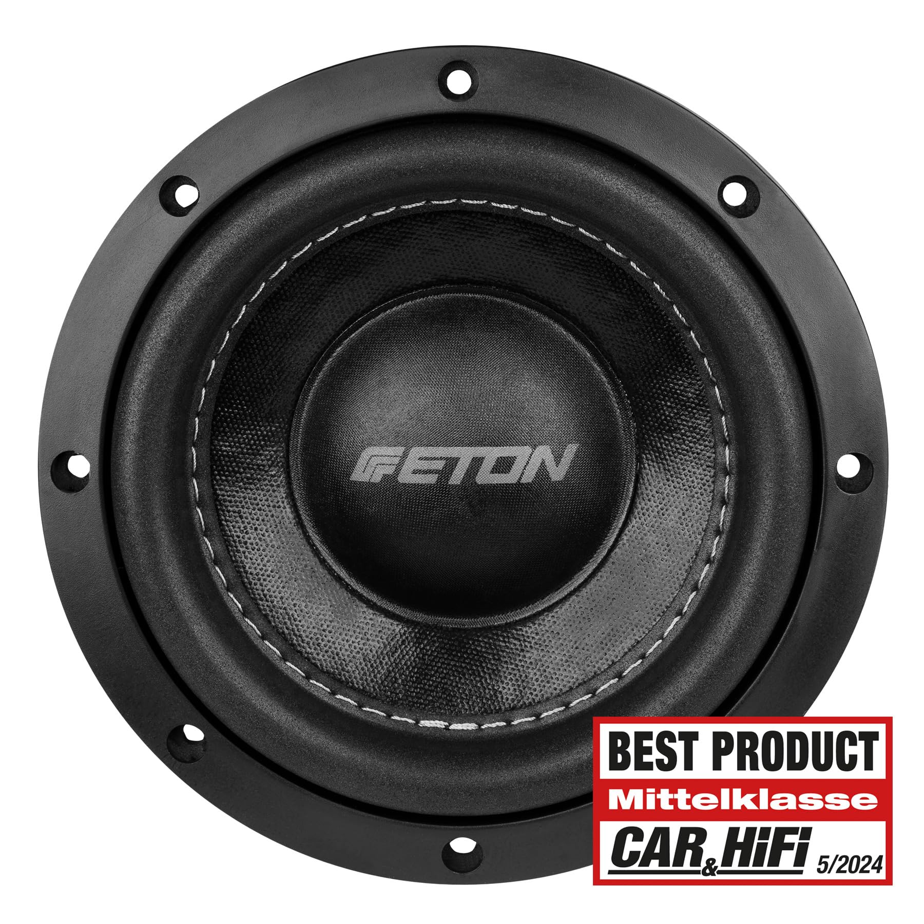 Eton MW 6.5 - Potente subwoofer de 16,5 cm (6,5 pulgadas), graves de carrera larga para coche, altavoz de graves con imán de ferrita, 2 bobinas de voz dobles de 2 ohmios, 2 x 250 W, 1 unidad.