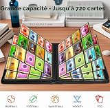 Old Canal Classeur Carte, Rangement Carte de 30 pages de 720 Cartes, Album Carte avec Fermeture éclair de et Durable, Porte Cartes pour MTG, TCG, Compatible avec diverses cartes à collectionner(Noir) - 5