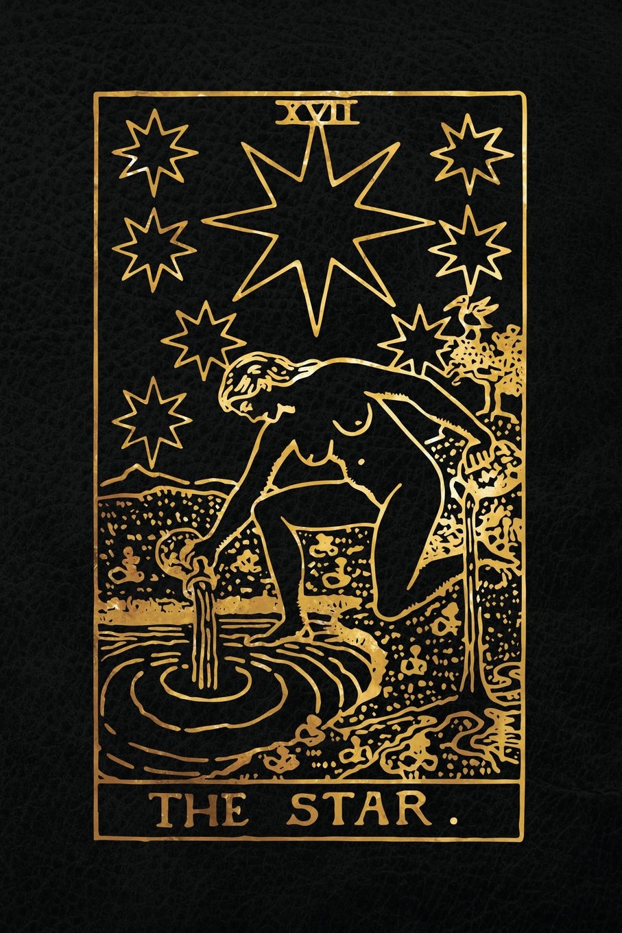 The Star: 120 College Ruled Lined Pages, The Star Tarot Card Notebook - Black and Gold - Journal, Diary, Sketchbook (Tarot Card Notebooks)