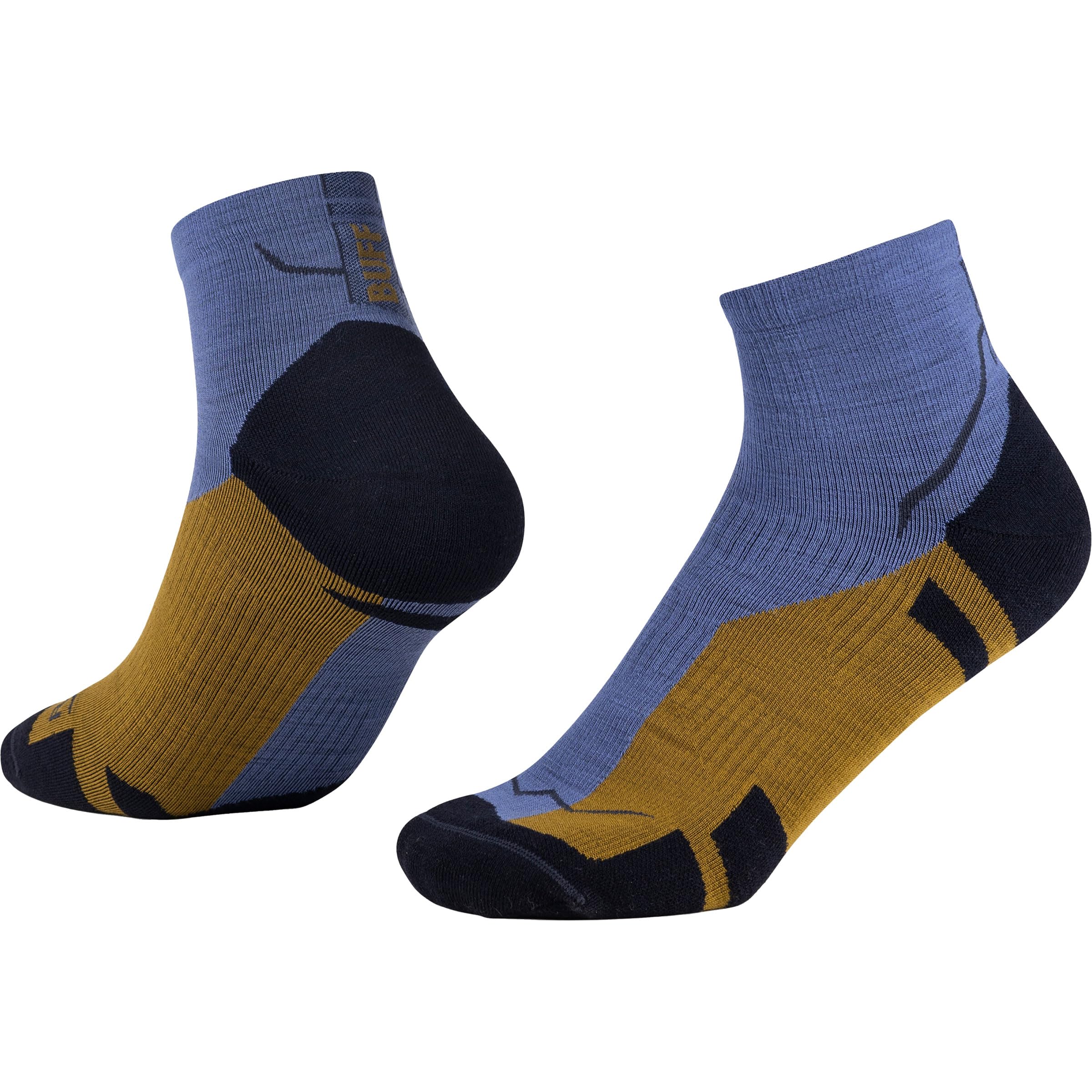 Buff| Socks LW Merino Wool Quarter Lightweight, Hiking, Natural Resistance, Comfort, Cushioning Man Women S Blue