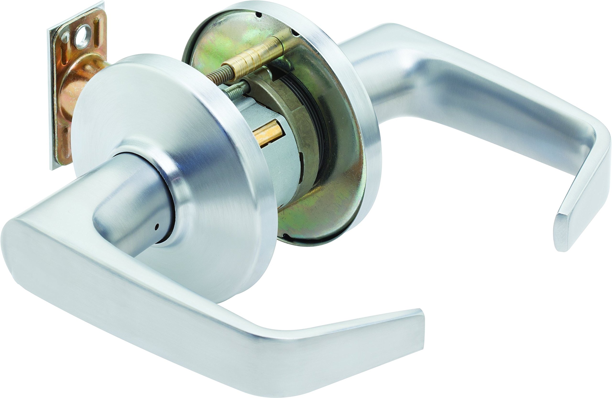 Stanley 9K30LL15DS3626 Best Access Systems 9K Series Privacy Grade 1 Cylindrical Lock, Contour Angle Return with Lever Design (15), Satin Chrome