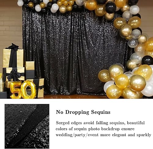 Miniatura 4 de AMZLOKAE Telón de fondo de lentejuelas verdes, 2 paneles, cortina de fondo de lentejuelas verdes de 8 pies con purpurina para fotografía, telón de