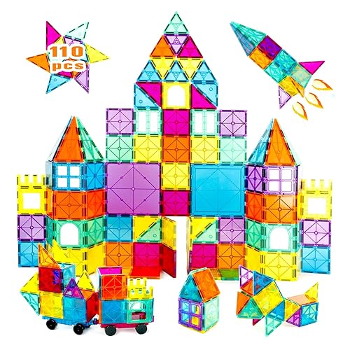 Magnetic Tiles Car Set Truck Kit Toy with Stronger Magnets,