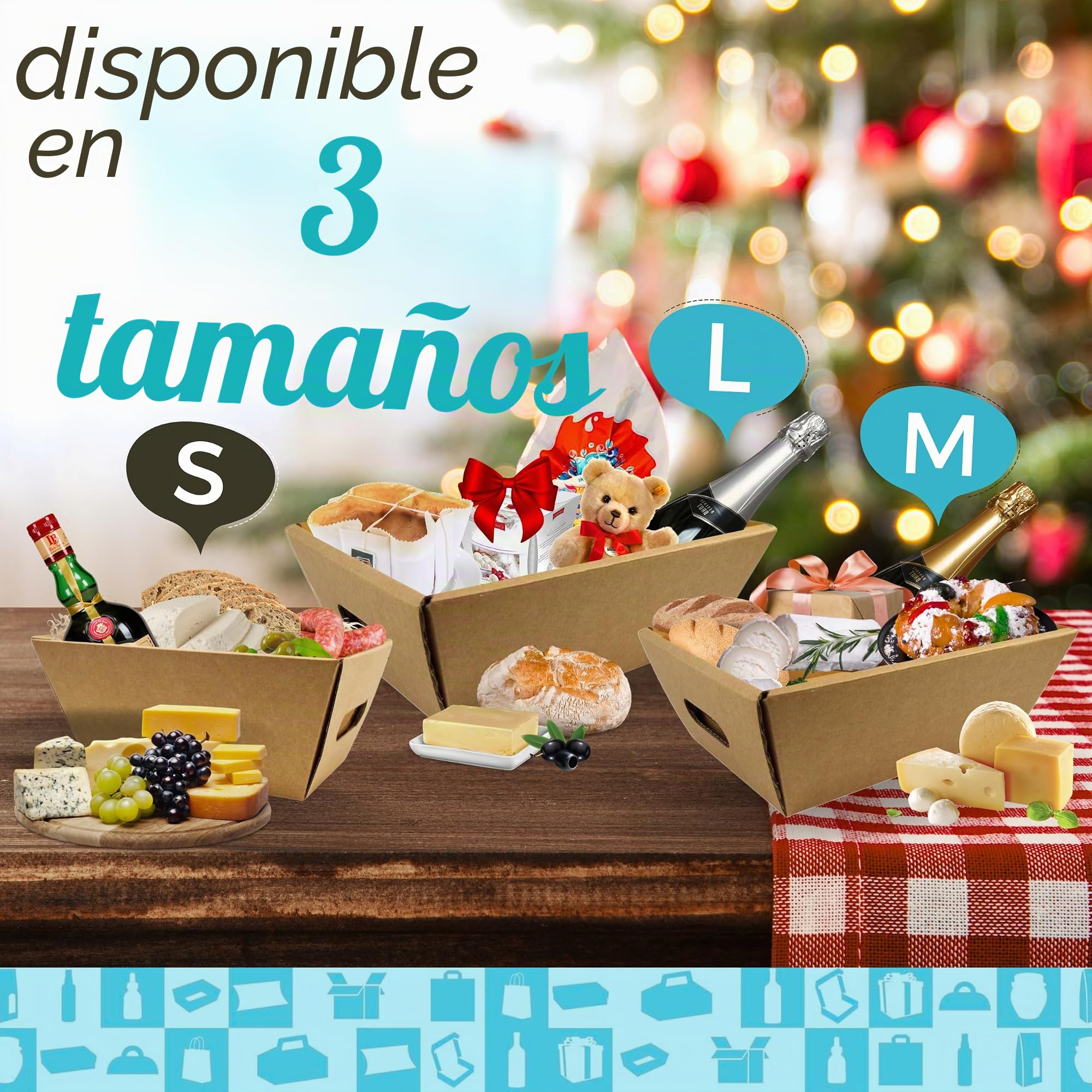 15 Cajas de Cartón sin Tapa 45x33x13 cm – Cajas para Cestas de Regalo, Lotes de Navidad y Detalles de Empresa | Espirito Rebelde