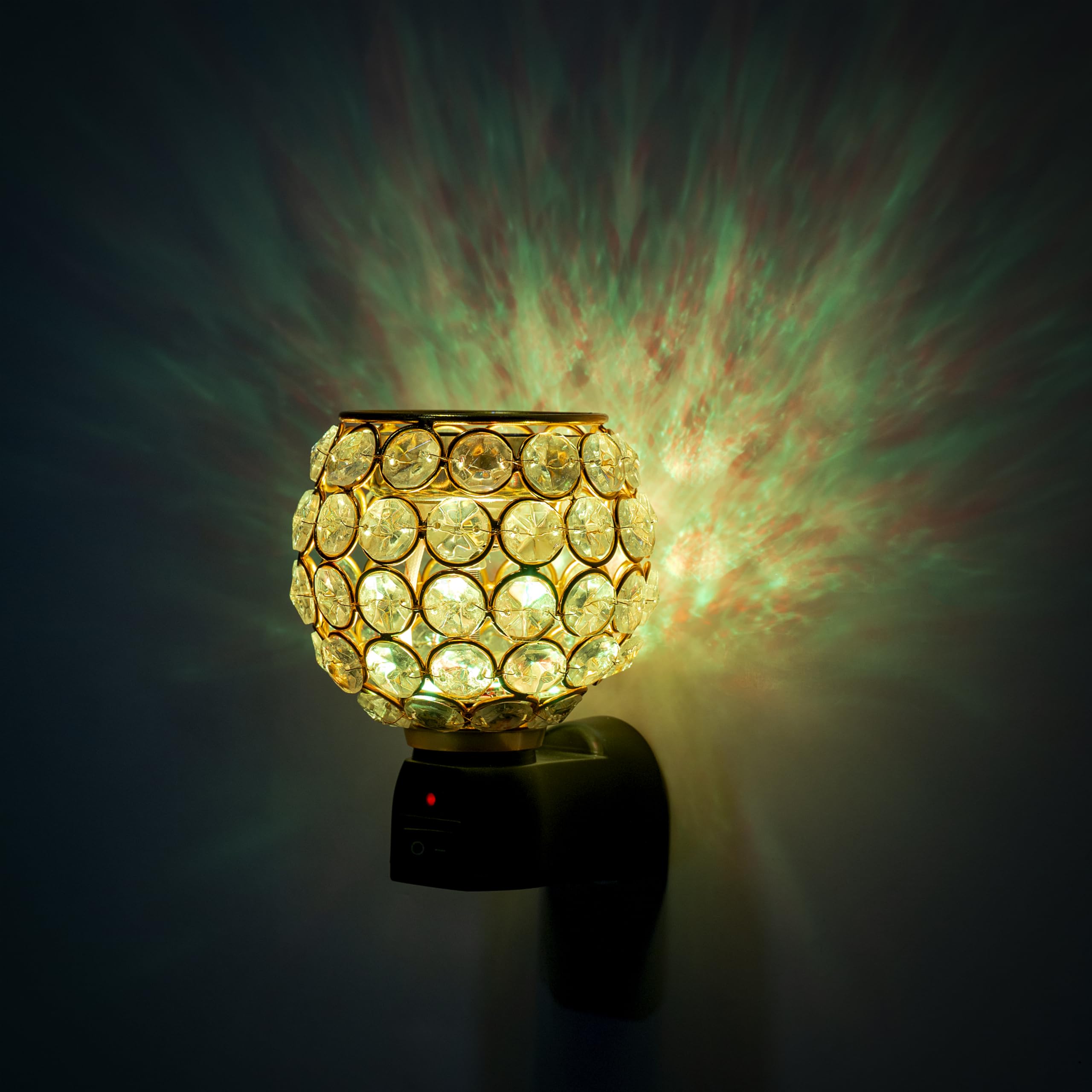 Prathna® Elegant Crystal Electric Kapoor Dani/Camphor Burner – Golden Diamond Design Aroma Diffuser for Home, Temple & Office 3