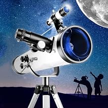 Astronomical Telescope for Stargazing, 114mm Large Aperture, Ideal for Beginners, Children, and Students to Explore the Night Sky