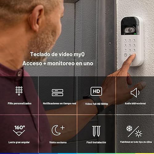 Miniatura 2 de myQ - Teclado inteligente de video para puerta de garaje con cámara gran angular, códigos PIN personalizables y control de teléfono inteligente.