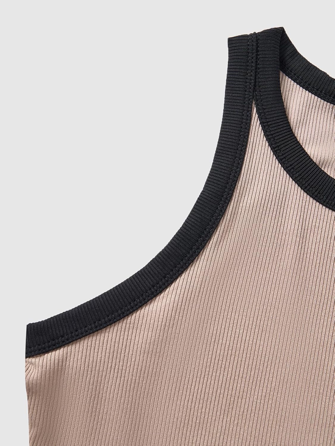 Women's Summer Crew Neck Sleeveless Tank Top Ribbed Knit Dressy Casual Tops - Image 4