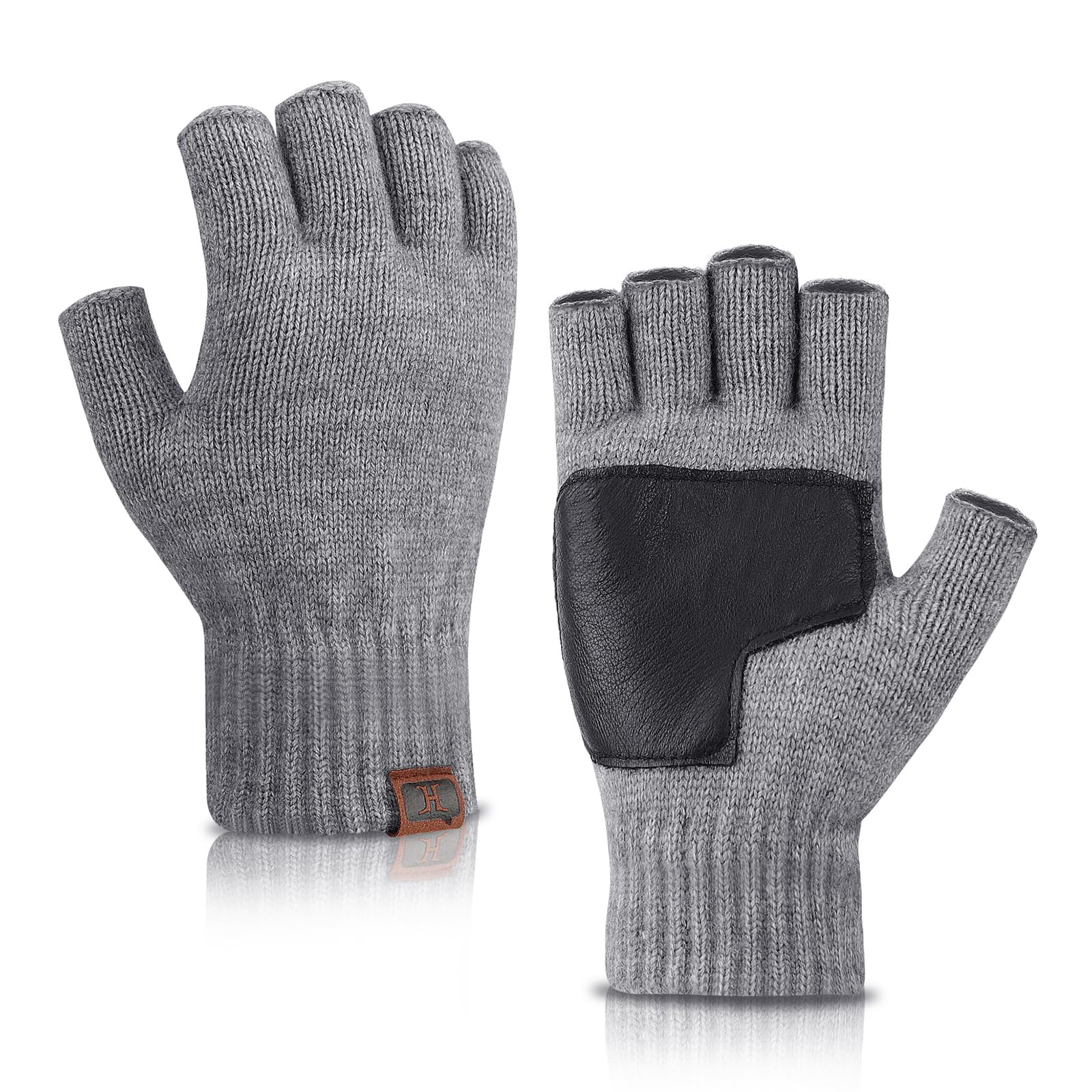 Maylisacc Guanti a Maglia Termiche Invernale, Guanti Touch Screen da 24cm per Uomo e Donna con la Mano Grande, Perfetto per Mandare Messaggio, Digitare Smartphone